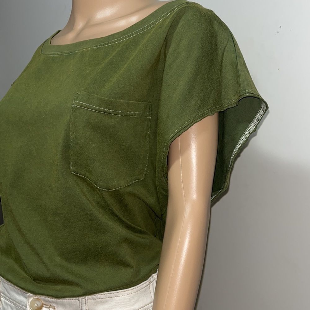 Free People Road Trip Cotton Bodysuit, Verde - Picture 4 of 12